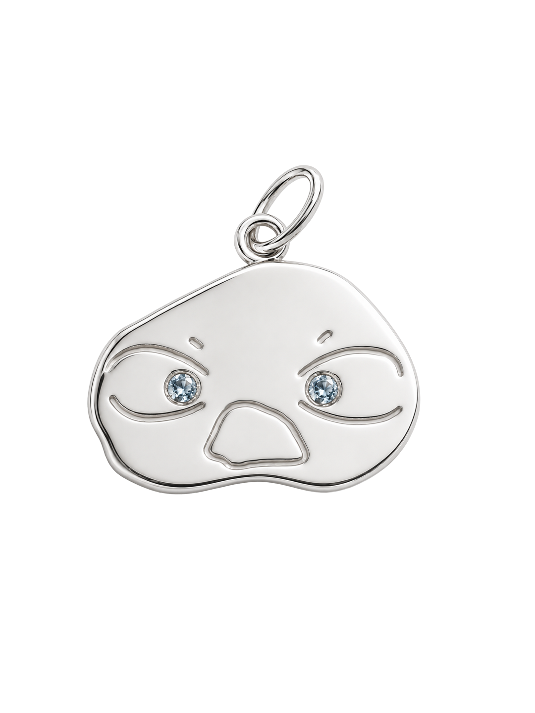 Thinker medallion necklace, silver finish