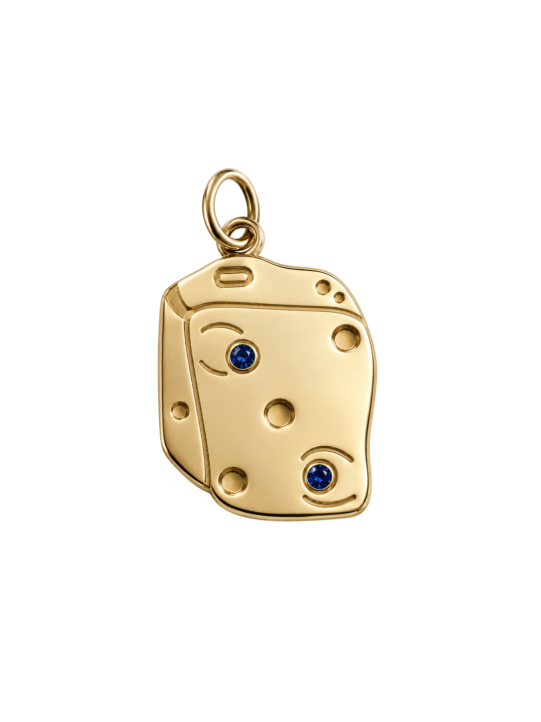 Assertive medallion necklace, gold plated vermeil finish