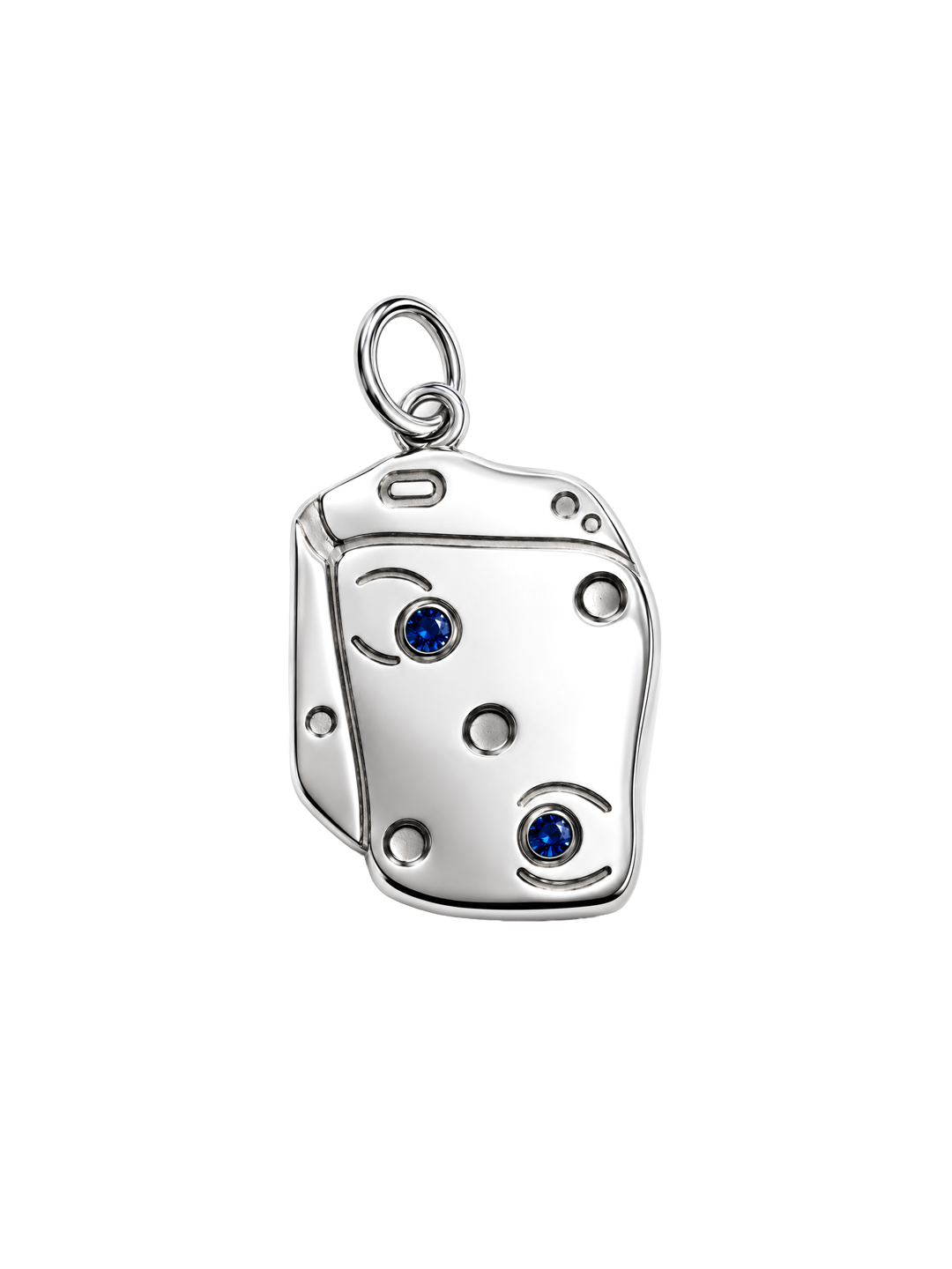 Assertive medallion necklace, silver finish