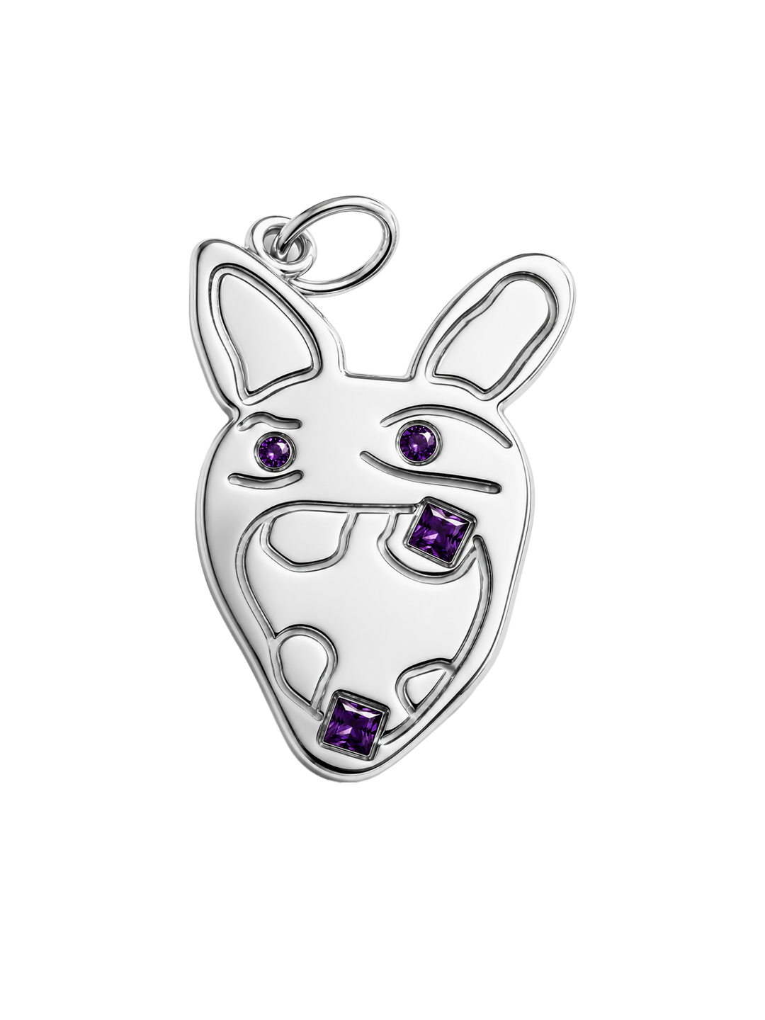 Perceiver medallion necklace, silver finish